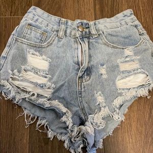 Denim shorts